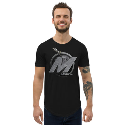 Metra to the Moon-Men's Curved Hem T-Shirt