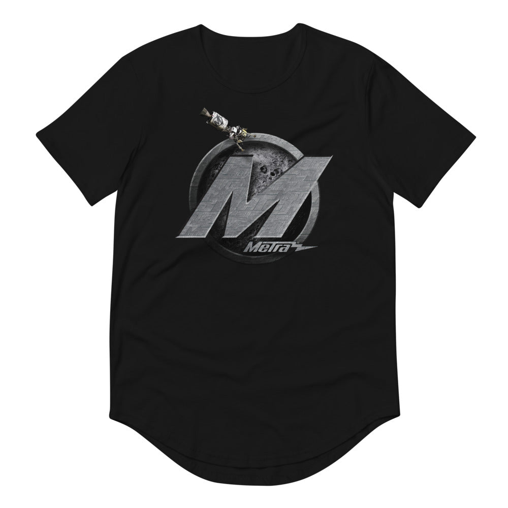 Metra to the Moon-Men's Curved Hem T-Shirt