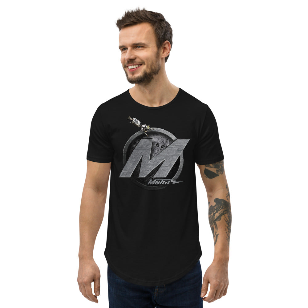 Metra to the Moon-Men's Curved Hem T-Shirt