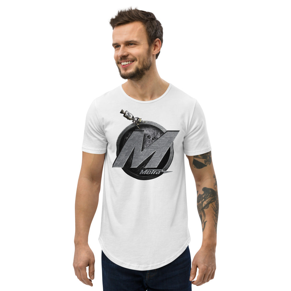 Metra to the Moon-Men's Curved Hem T-Shirt