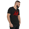 Metra M's Red-Unisex Short Sleeve V-Neck T-Shirt